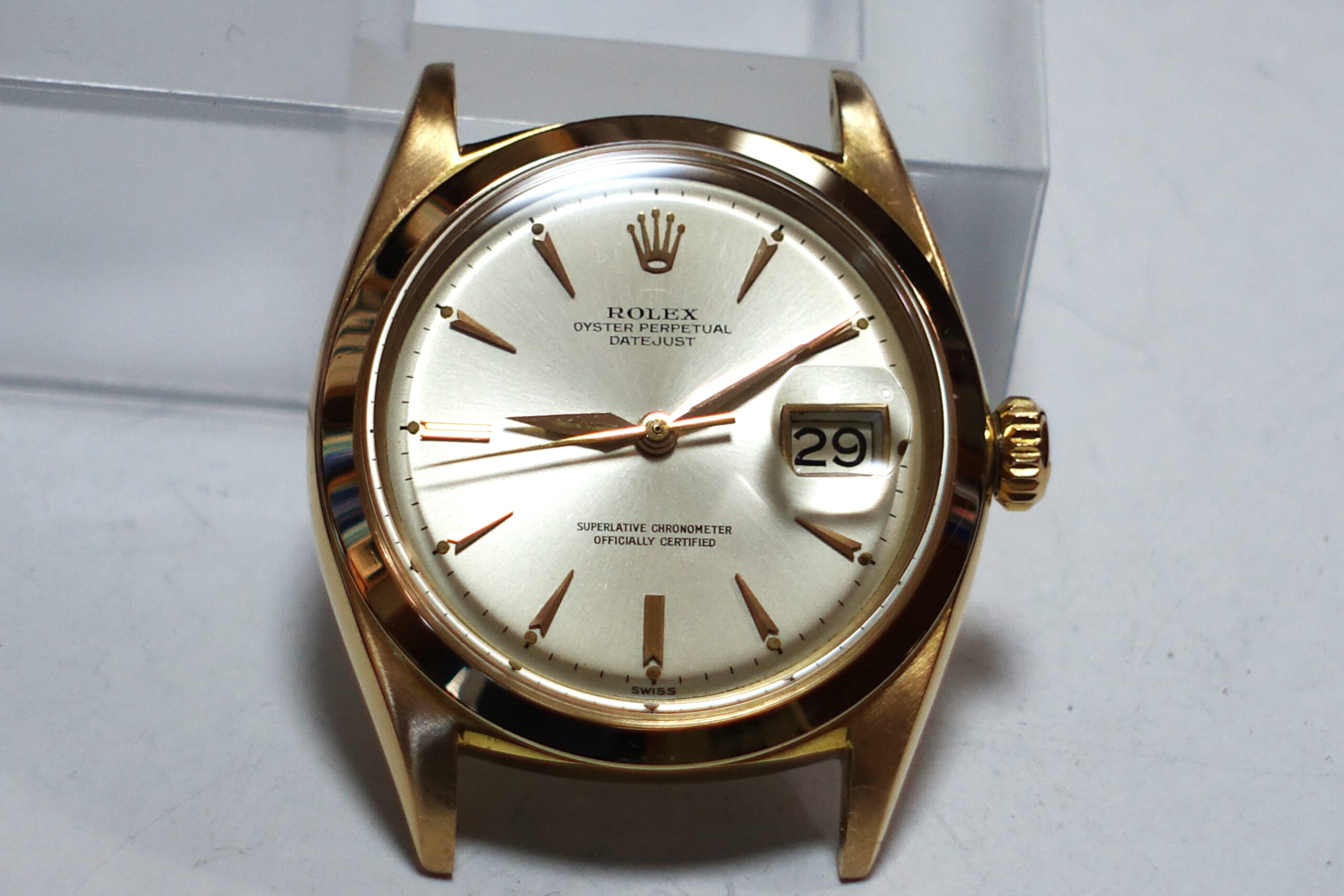 ROLEX デイトジャスト Ref.1602/5 ピンクゴールド無垢 60年製 デイト窓 