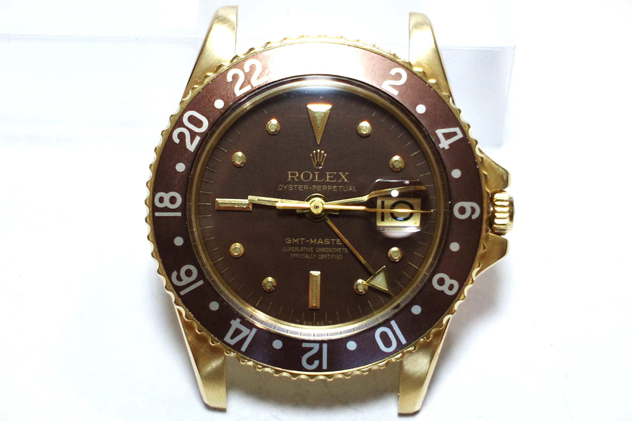 ROLEX GMTマスター Ref.1675/8 18金無垢ケース 初期エナメルブラウン ...